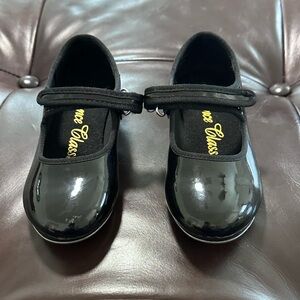 Dance class black kids tap shoes size 10